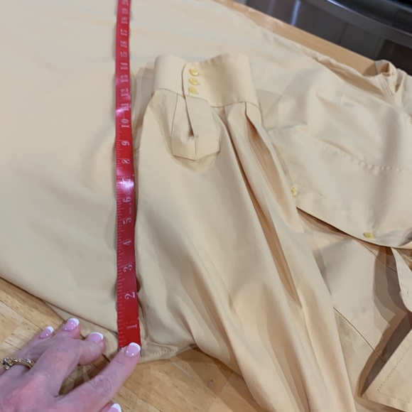 Chico’s size 1 (med/lg) soft gold cotton/poly/spandex fabric 3/4 sleeves blouse - Picture 9 of 11